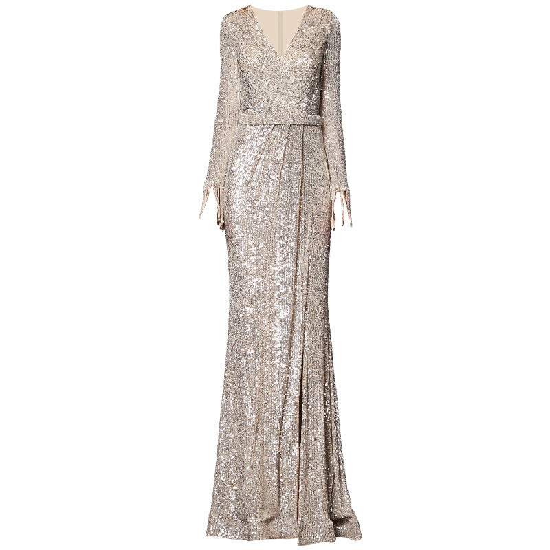 Silver Evening Dress - DAYANCA