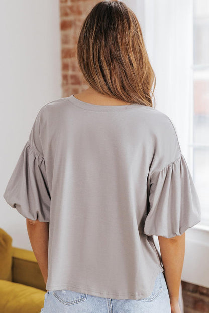 Puff Sleeve T-Shirt - DAYANCA