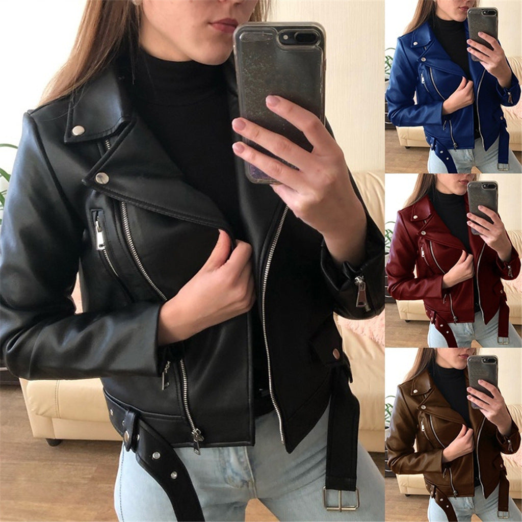 Slim Leather Jacket - DAYANCA