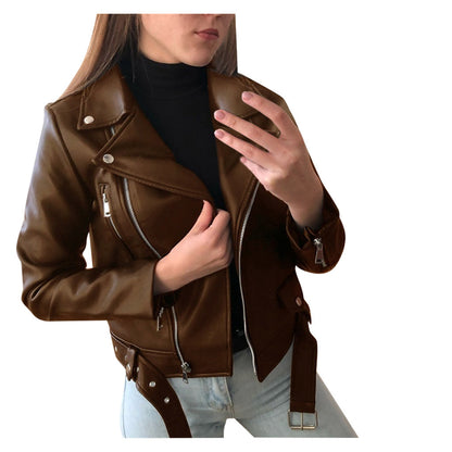 Slim Leather Jacket - DAYANCA