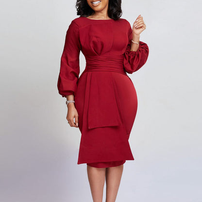 Plain Sheath Dress - DAYANCA