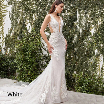 V-neck Wedding Dress - DAYANCA