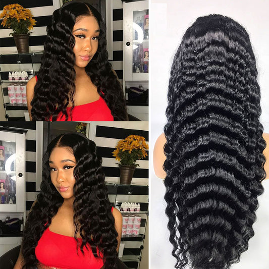 Luxurious wig wavy black - DAYANCA