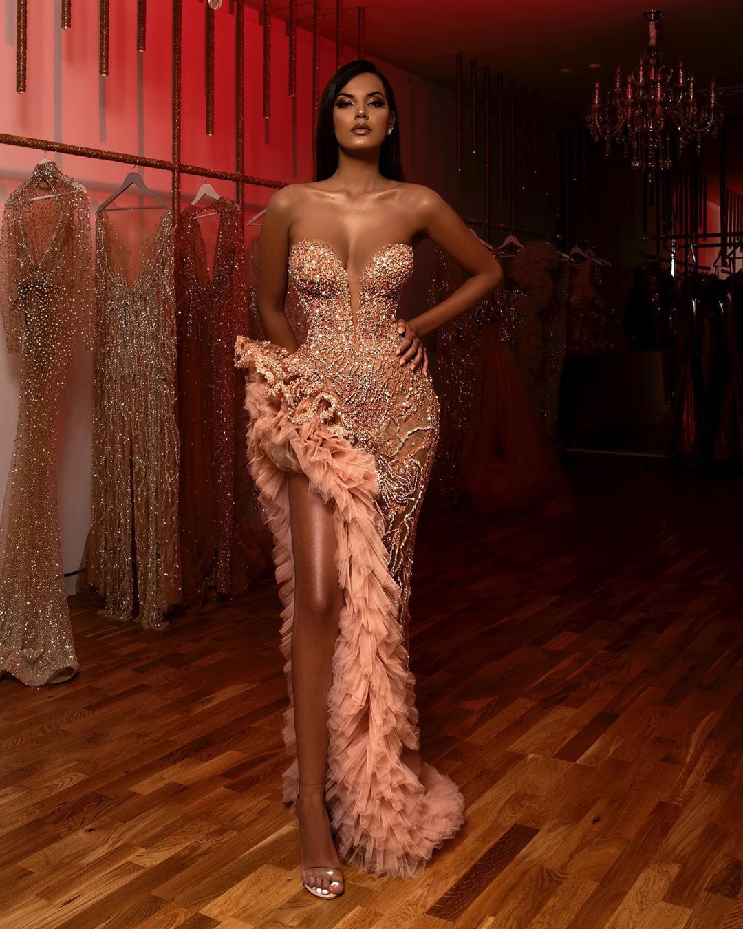 Luminous Petal Evening Gown - DAYANCA