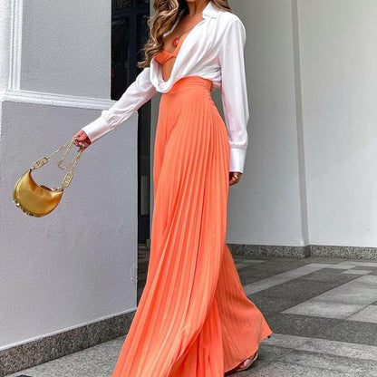 Long pleated pants - DAYANCA