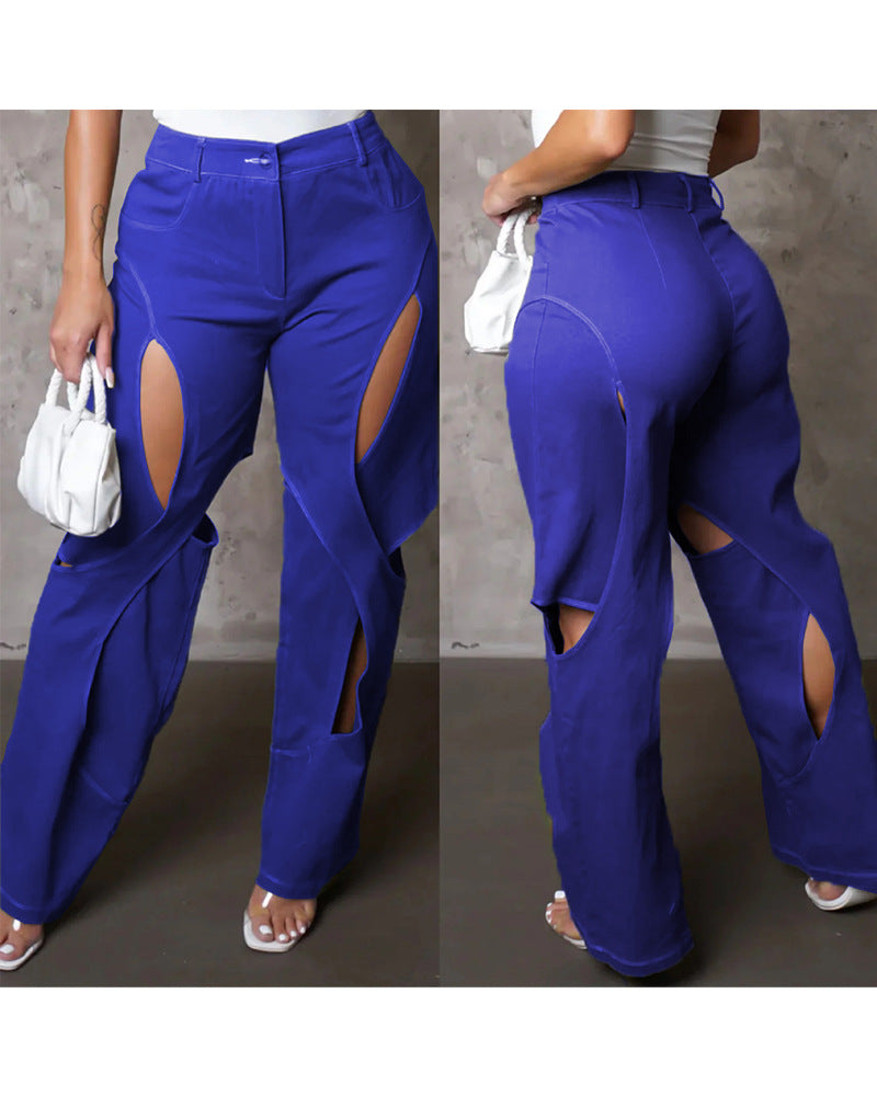 Casual Hollow Out Pants - DAYANCA