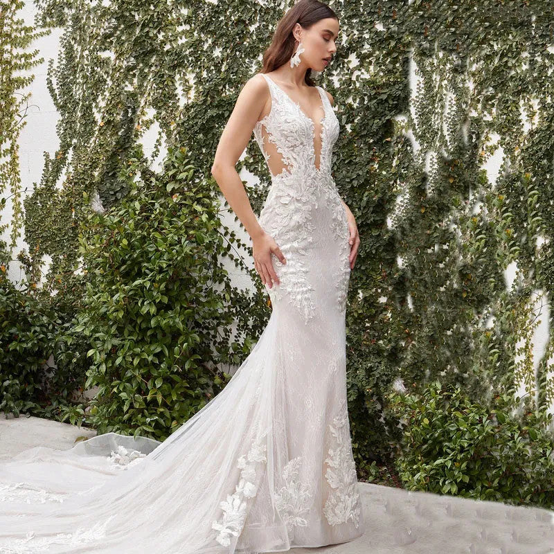 V-neck Wedding Dress - DAYANCA