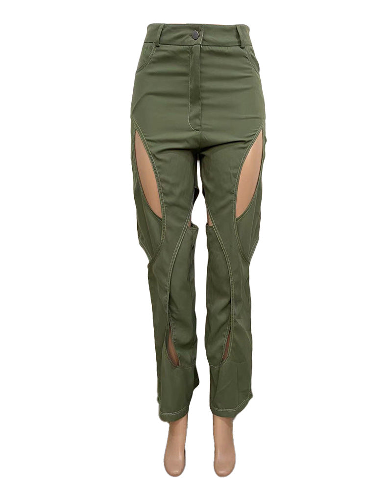 Casual Hollow Out Pants - DAYANCA